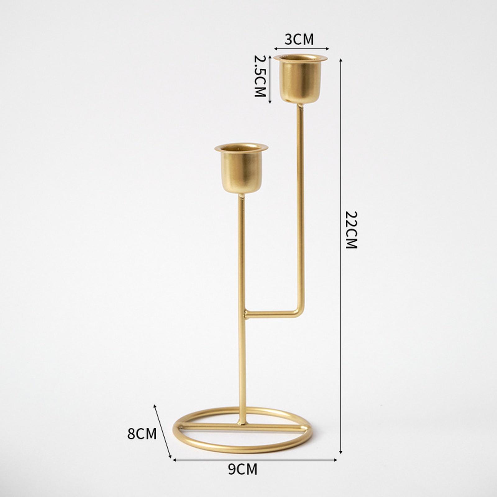 

Light Luxury Candlestick Retro Dinner Table Decor Ornament золотий