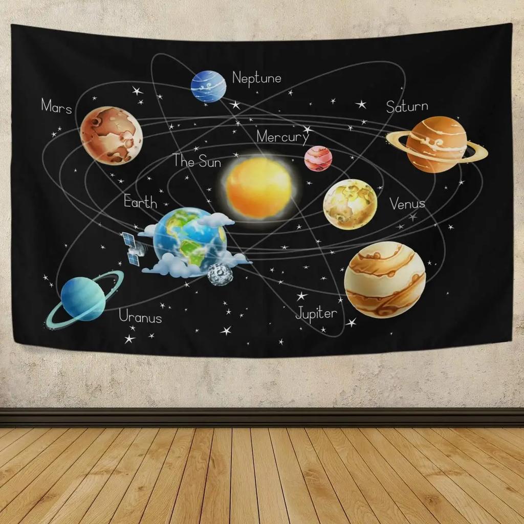 Galaxy Tapestry Outer Space Planet Tapestry Mysterious Universe Tapestry Wall Hanging Decor for Home Living Room Bedroom Dorm