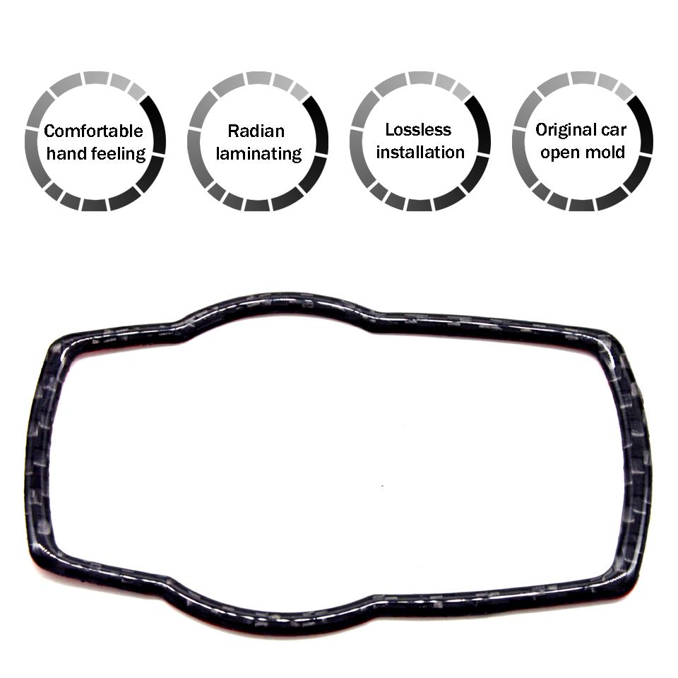 1SET 3D Gloss Carbon Faser Aufkleber Für BMW F30 F35 3 Serie 320i 328i GT Multimedia Tasten Rahmen