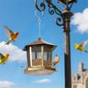 BHBL Large Capacity Garden Bird Feeder Heavy Duty Iron Bird Food Bowl Squirrel Proof Hanging Parrot Feeding Station Outdoors