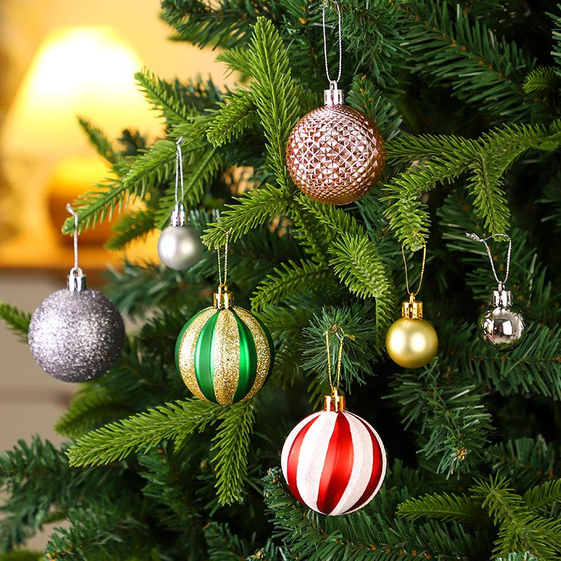 Festive Glitter Christmas Balls Set: 44 PCS, 3/4/5cm, in Colorful Box - Perfect for Tree Decor & Holiday Atmosphere