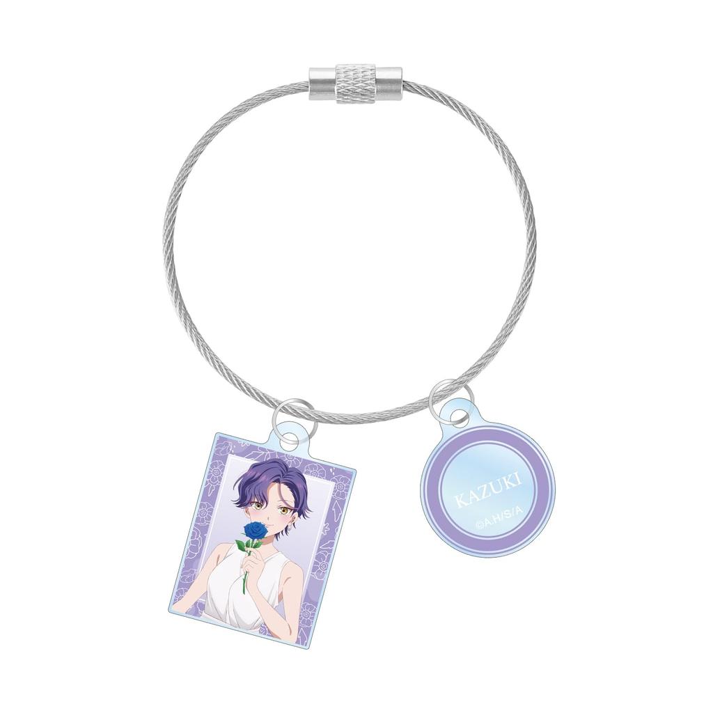 TV Anime Three Mikado Sisters Are Surprisingly Original Mikado Ikki White Dress and Flower Double Wire Acrylic Keychain "The Easy." Illustration Ver.