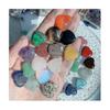 15pcs Natural Love Stone Quartz Clear Quartz Eye Heart Set Palm Thumb Gemstones Meditation 0.8 Inch
