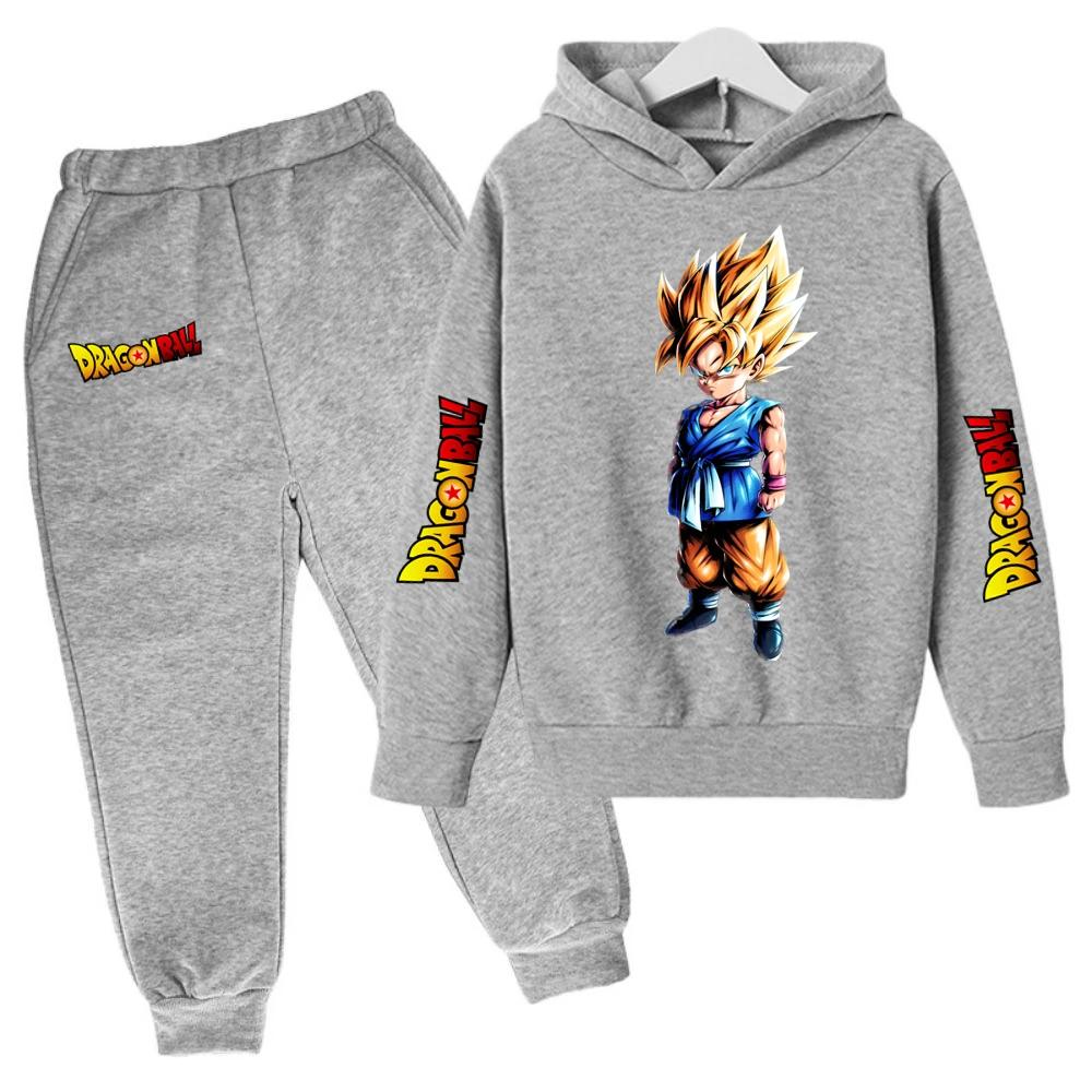 Goku Street Costume Fashion Girl Boy Clothing Anime Dragon Ball Z Winter Kid Sets 2025 Kawaii Hot Sizes