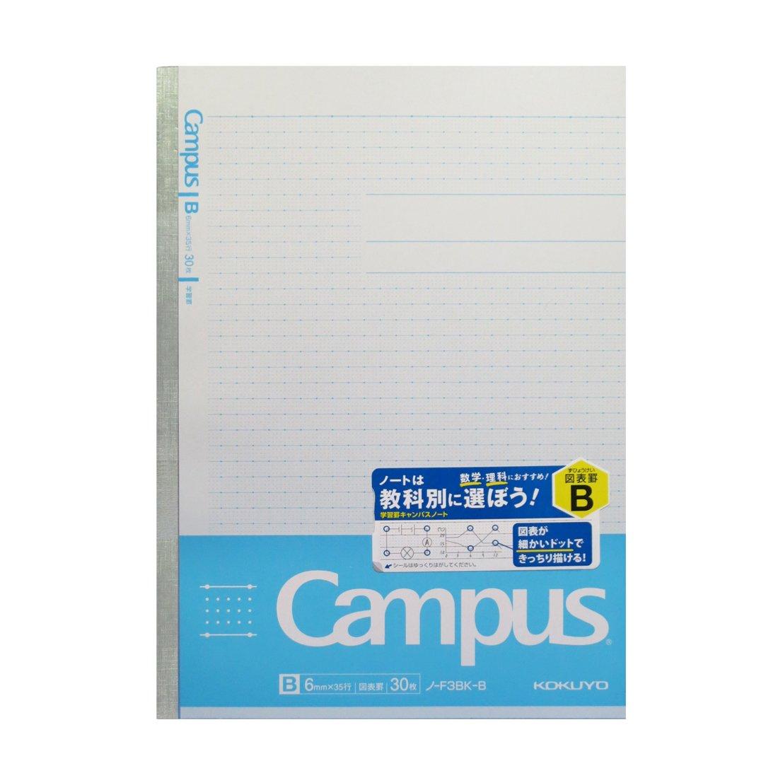 

KOKUYO Campus Note Diagram Ruled B5 6mm Ruled 30 Sheets Blue No-F3BK-B