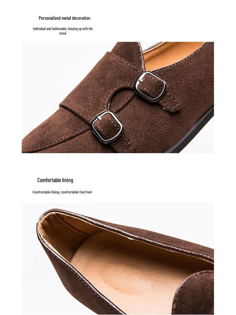 Herren Wildleder Spitzschuh Slipper - Lässige Schlupf-Fahrschuhe, Einfarbig, Ganzjahresartikel