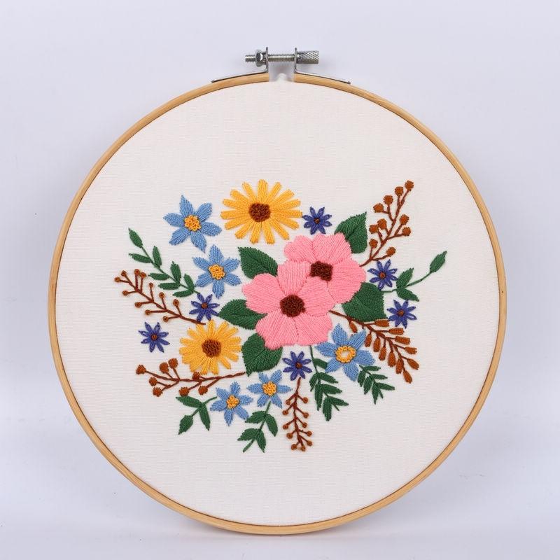 Handmade Craft Flowers Pattern Cross Stitch Kit Perfect for Home Decoration