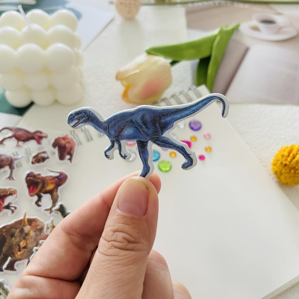 10pcs Realistic Dinosaur Stickers - Self-Adhesive Vinyl Decals for Water Bottles, Laptops, Phone Cases, Waterproof Durable ZSY