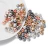 CCB Electroplated Barrel Beads - Multi-Style Gold & Silver Large-Hole Spacer Beads for DIY Bracelets