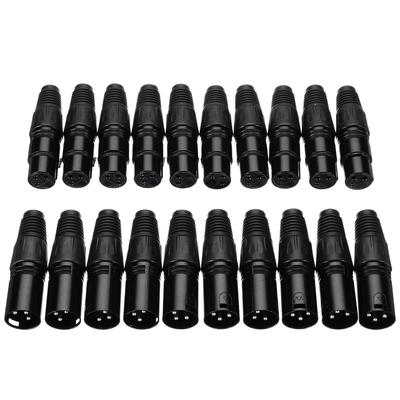20PCS 3Pin XLR Male To Female Microphone Extension Cable Microphone Cables Plug Audio Socket  MIC Audio Connector Adapter