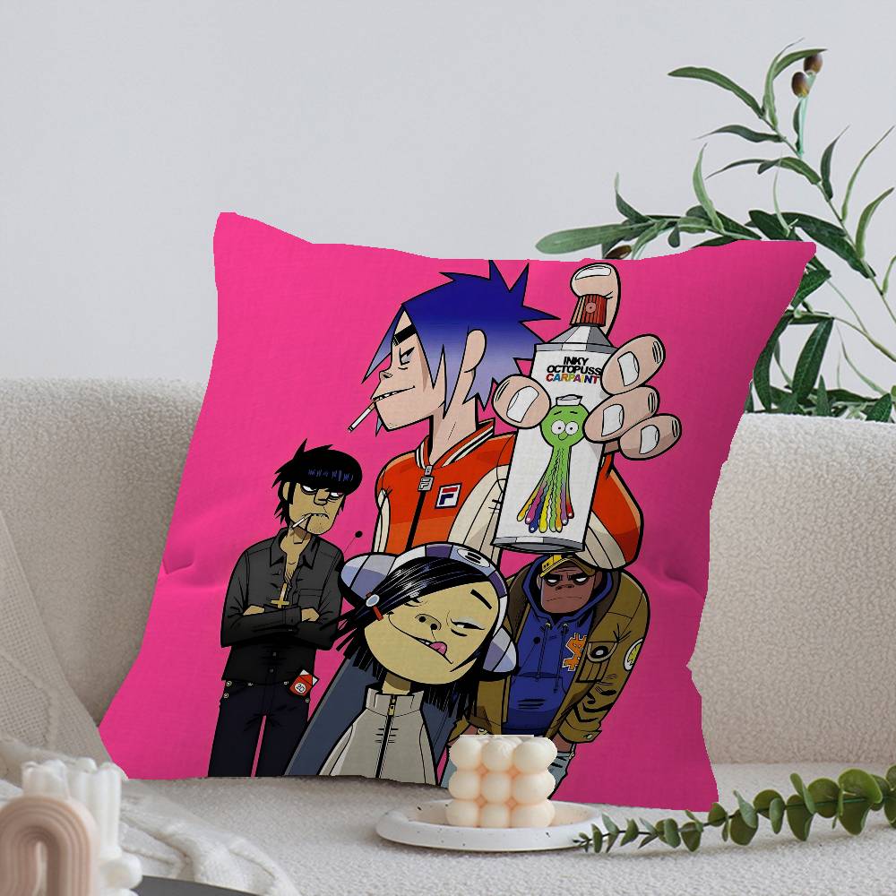 

Band GGorillaz Personalized Pillow Cover Kids Bedroom Wild Party Decor Pillowcase kid Birthday shower Gift 30x30 cm