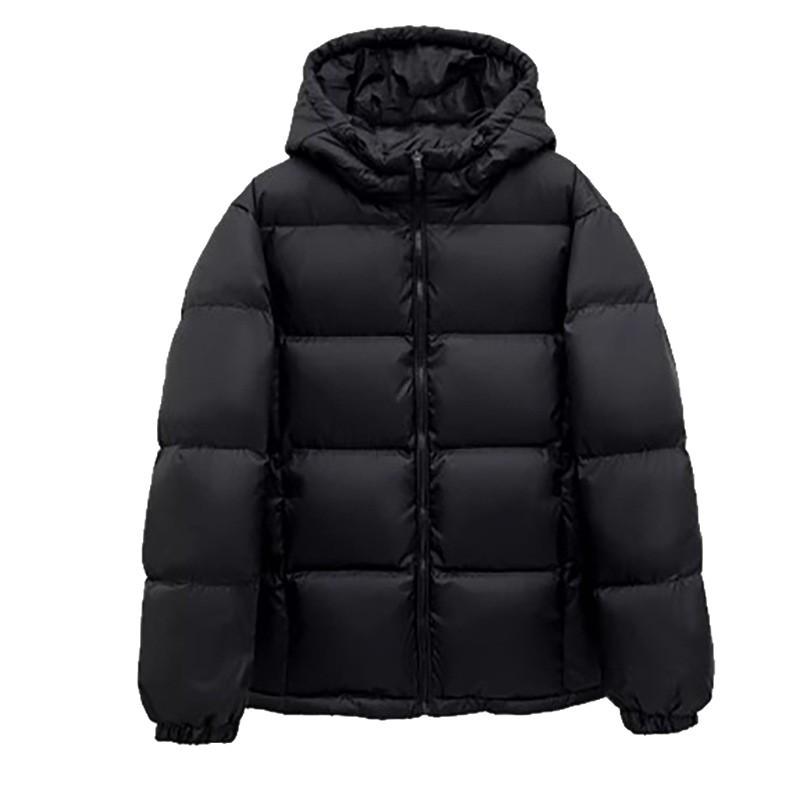 Black Short Couple's Cotton Coat for Women New Thickened Hooded Small Man's Bread Coat Cotton Coat Winter Coat