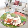 Moomin2,Round Area Rug,Carpet Rug for Living Room Bedroom Sofa Playroom Decor,Non-slip Floor Mat