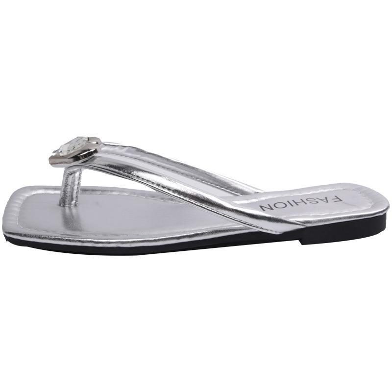 Premium cool slippers women's summer wear new foot-pinch thick-soled flip-flops