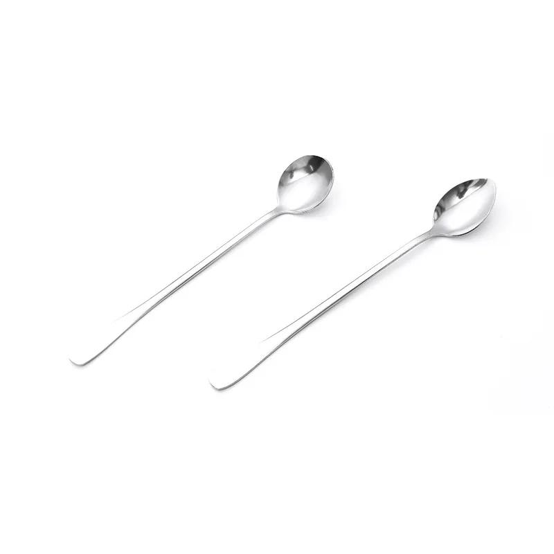 304 Stainless Steel Long Handle Spoon Tea Spoon Dessert Coffee Ice Cream Spoons Kitchen Accessories Bar Tools New Direct Sales