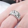 Ring new men's ring men's domineering fashion diamond ring simulation diamond ring men's  platinum plated moissanite ring