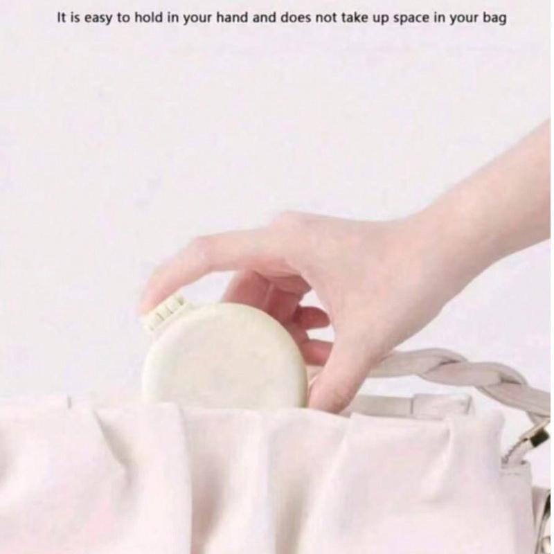 1pz Specchio da Viaggio Pieghevole Spazzola per Capelli Rotonda Pieghevole Tascabile Mini Pettine per Capelli Pettine Massaggianti per Capelli Compatto da Viaggio per Donne Ragazze