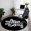 1 шт. Круглий килим Stussy Office, Кімнатний килимок, Підходить для офісу, Під офісні крісла, Спальні, Вітальні, Домашнього декору, Декор кімнати