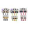 3Pcs Keychain Magnetic Mahjong Panda Doll Good Luck Charm Key Chain Backpack Bag Handbag Accessories