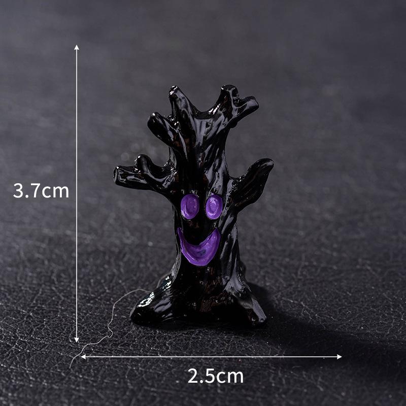 Halloween Decoration Accessories Miniature Figurines Mummy Skull Rabbit Magic House Ghost Pumpkin Desktop Scene Decor Set 8Pcs