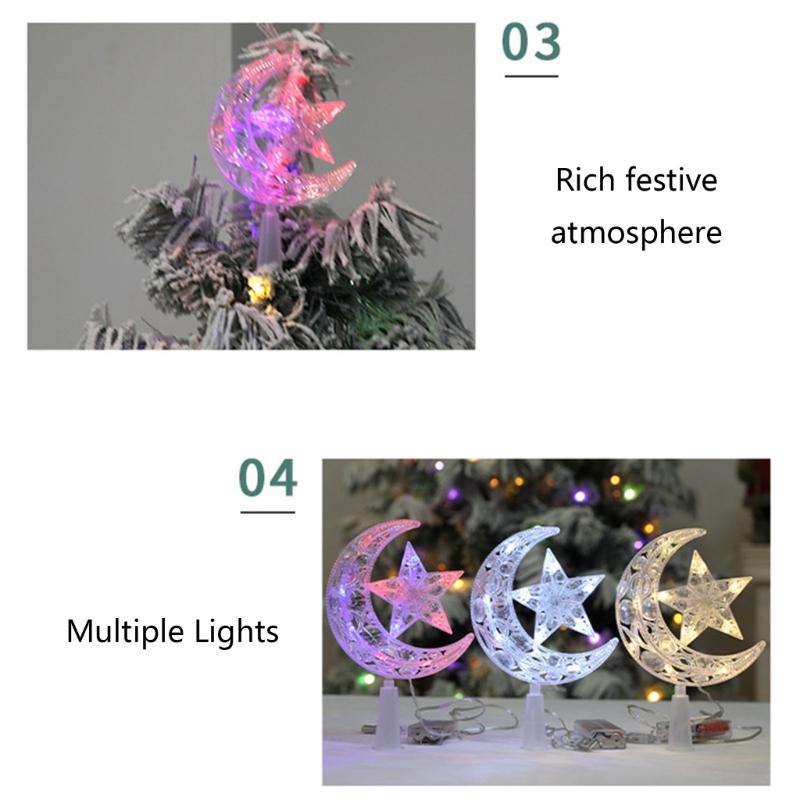 Festlicher Weihnachtsbaumstern Anhänger Schimmerndes Finish für Bäume allgemeiner Größe Feiern Sie Weihnachten mit Stil Anhänger