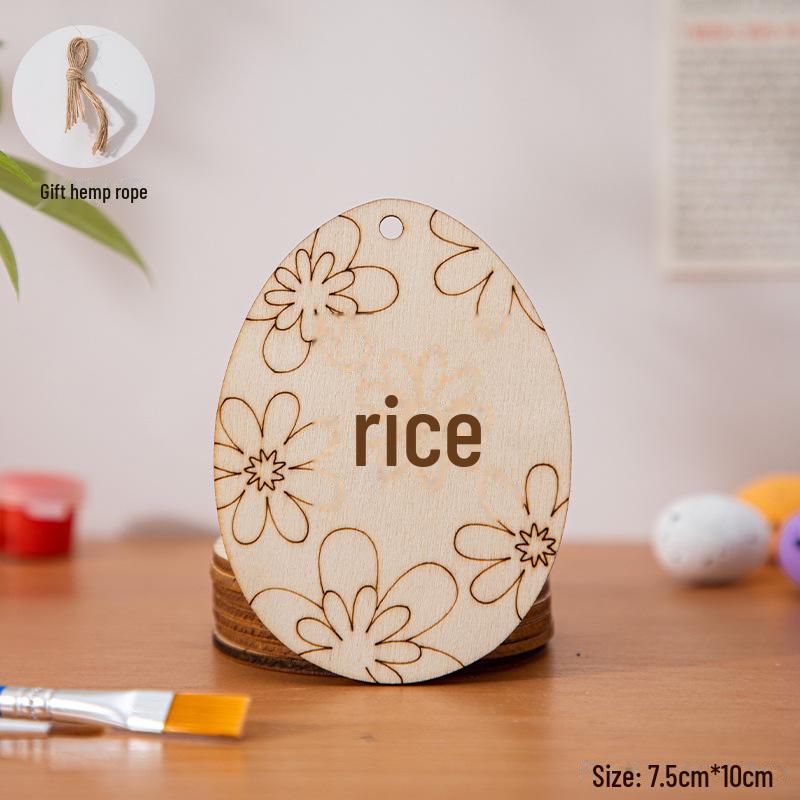 Handbemalte Ostereier-Anhänger aus Holz zur Kindergartendekoration.