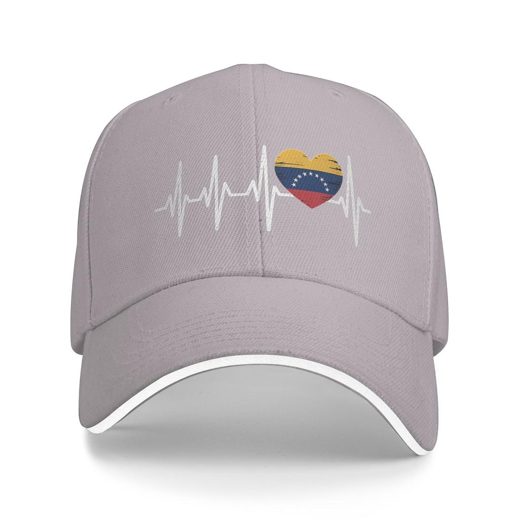 Unisex Venezuela Flag Heartbeat Venezuelan Lovers Support Outdoor Hat Trucker Cap Casual Baseball Cap Sports Sunshade