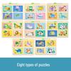 CPCE 4-in-1 Children's Educational Puzzle: Early Learning Cartoon Cognitive Board & Baby Drawing Toy