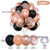 Neues Jahr Matt Glitzer Metallisch Latex Ballon Set für Dekorative Foto Atmosphäre