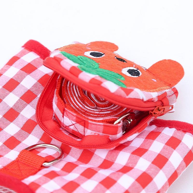 Pet dog dog cat chest strap leash walking dog going out supplies teddy bear French fight pug clothes