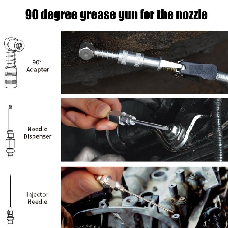 Industrial Grease Needle Nozzle Set with Dispenser and Covers for Efficient Lubrication Mechanical Fittings Repair Shops
