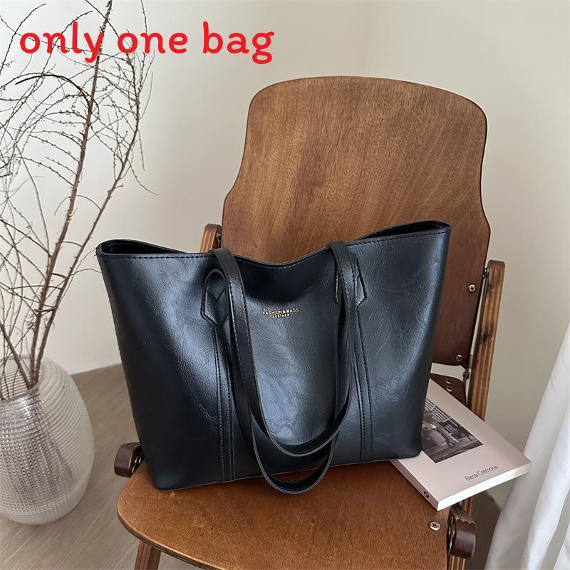 Vintage Tote Bag Large Capacity Pu Shoulder Bag For Daily Use