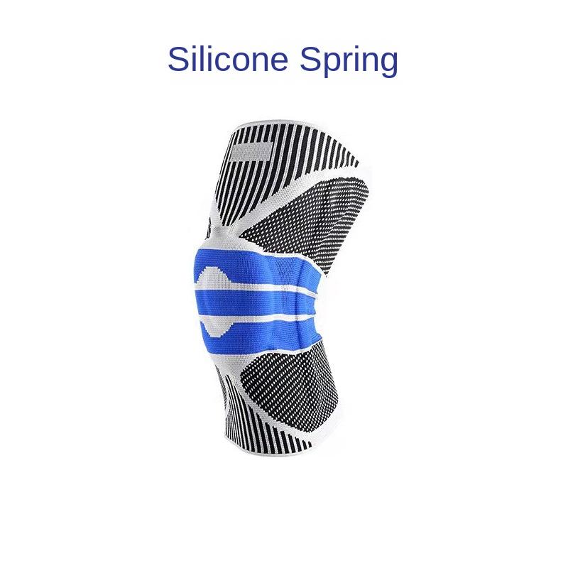 Single Sport Knitted Knee Pads Breathable Silicone Anti-slip Support for Mountaineering Basketball Fitness