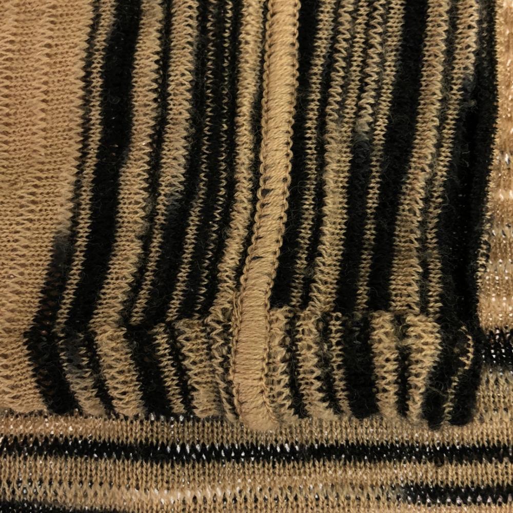 Missoni Made In Italy Wool Blend Border Pattern Long Sleeve Sweater Knit Women Used