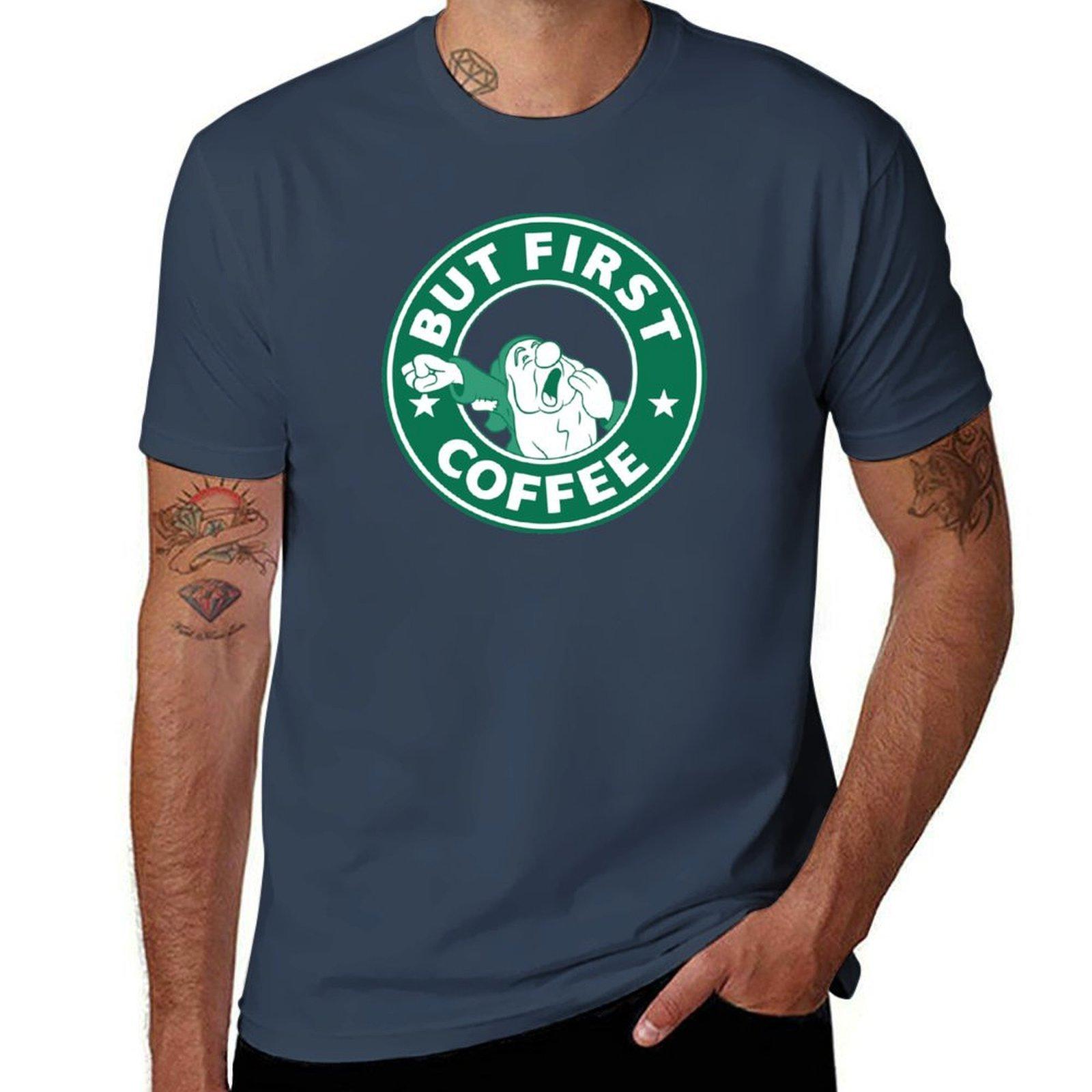 But First Coffee (Sleepy) Tshirt Sporty Breathable Short Sleeve Tshirt S