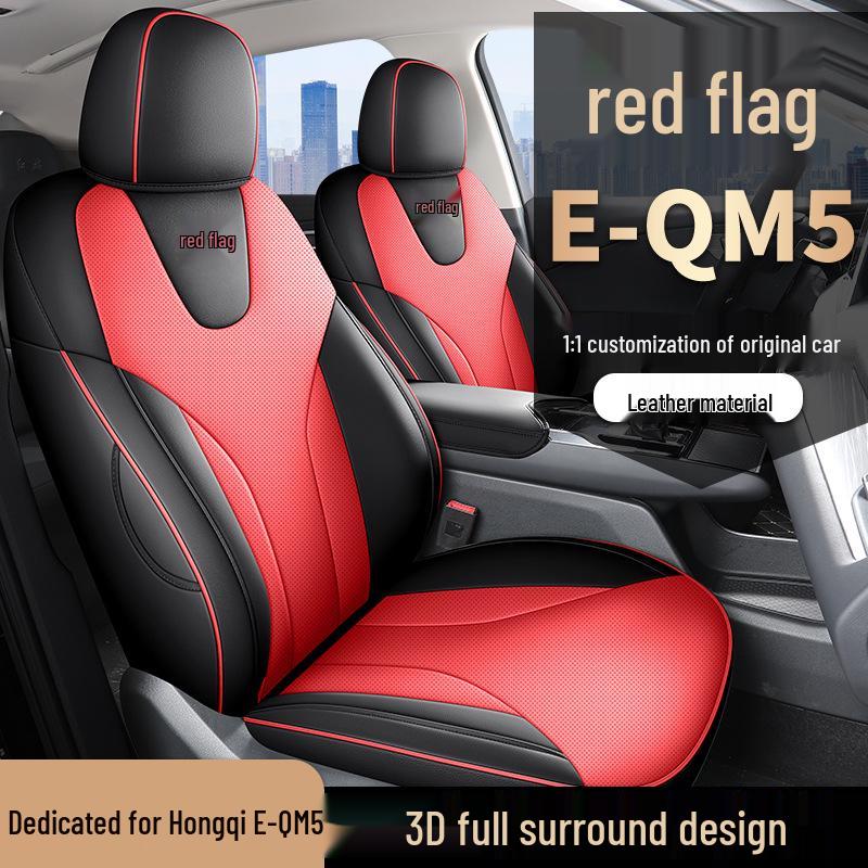 New Model Full Leather Car Seat Cushion for Hongqi EQM5 - Universal Fit, All-Season Use, Five-Seater