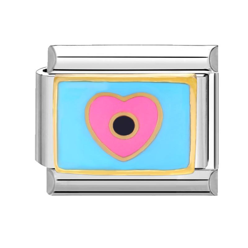 

Dopamine Color Star Heart Cake Bowling FLowers Italian Charm Links Stainless Steel Fit 9mm Bracelet Jewelry DIY Making Gifts