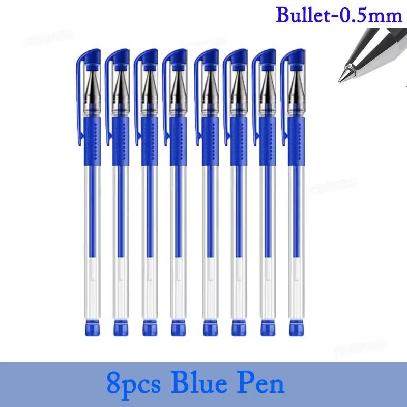 Black Blue Red Ink Color 0.5mm Bullet-shaped Ballpoint Pen Pen Writing Tool Gel Pen Set School Supplies School Office Stationery