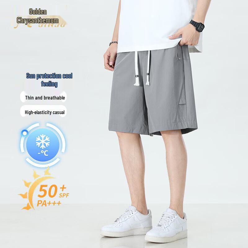 Men's Ice Silk Quick-Dry Casual Loose Summer Shorts