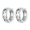 WOSTU Classic 925 Sterling Silver Hollow Star Moon Hoop Earrings For Women Party Jewelry s925 Silver Ear Clips Earring Punk Gift