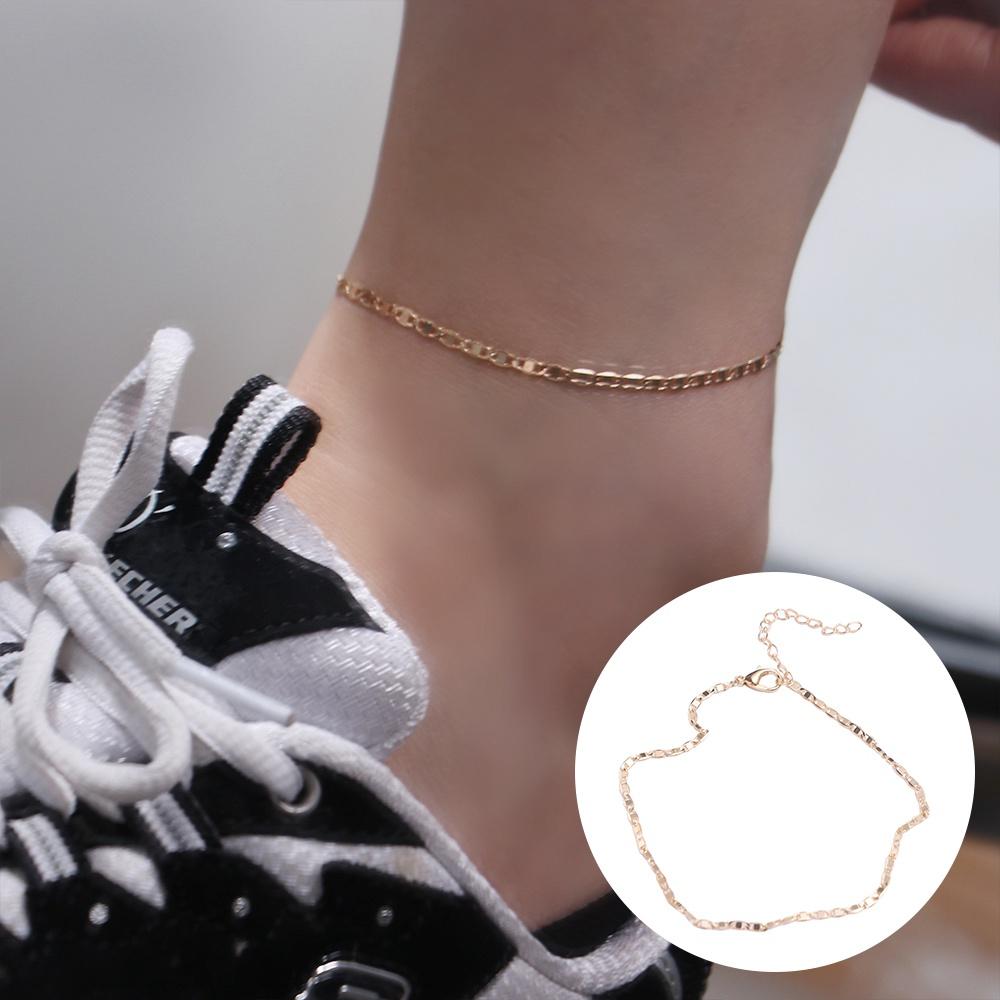 Zinc Zinc Alloy Sexy Chain Anklet Gold/Silver  Simple   Barefoot Sandals
