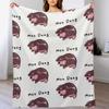 Moo Deng Throw Blanket Breathable Lightweight Blanket for Adults Kids