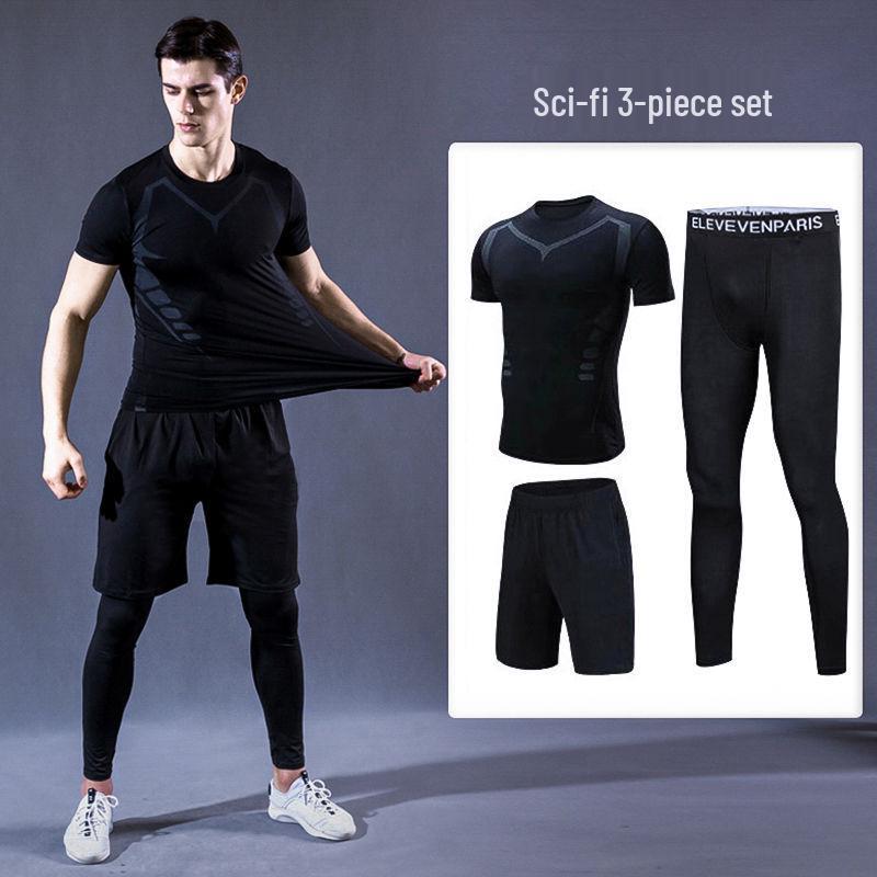 LOGO Men s Summer Basketball Gym Set: Quick-Dry, High-Elastic Three-Piece for Casual Sports & Morning Runs XL