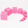 Montessori Teaching Aids Pink Tower Teaching Materials Size Montessori Monte Kids Educational Learning Authentic Teaching Math Montessori Teaching