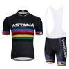 Tuta Estiva da Ciclismo Astana Set Manica Corta Astana Traspirante Sudore Attrezzatura per Tuta da Ciclismo