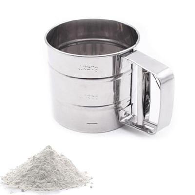Compact Semi-Automatic Stainless Steel Flour Sifter Cup