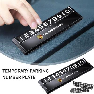 Temporary Car Parking Card Phone Number Holder Telephone Number Plate For Cayenne GTS Panamera Carrera GT3 Sticker