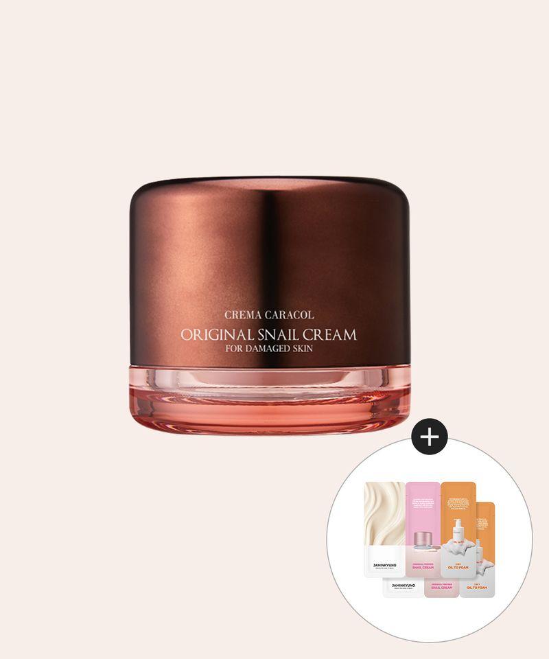 Original Hydrating Snail Cream 50ml [Gift: 2 Trial Samples of Oil-to-Foam 1ml + Snail Cream 1ml]