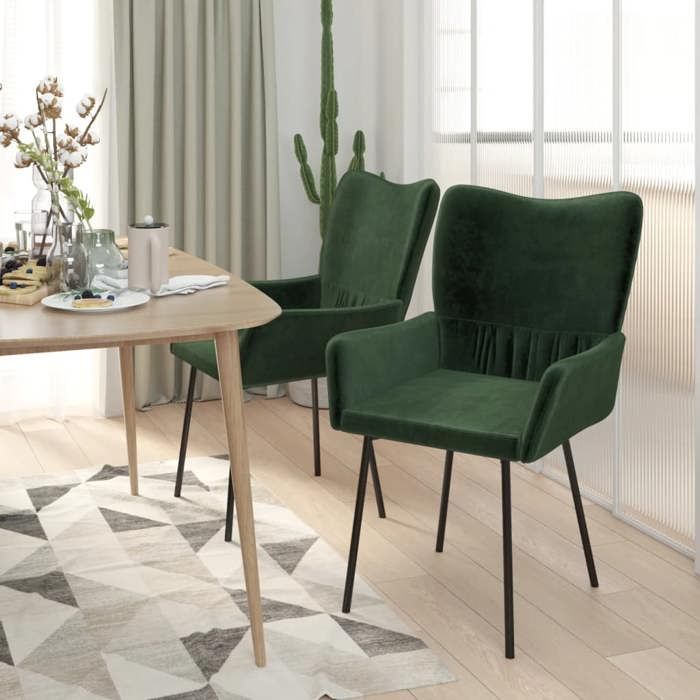 VidaXL 2x Chaises de Salle à Manger Sièges de Cuisine Fauteuils de Salle à Manger Chaises à Dîner Meubles de Cuisine 344800