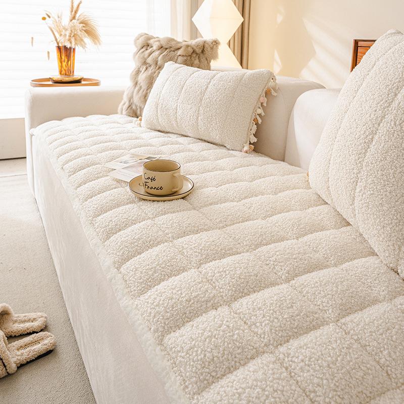 Soft and Warm Sofa Cover Cloth One-piece Laying Straight Row Anti Slip Sofa Cushion Cover Washed in Autumn and Winter Seasons